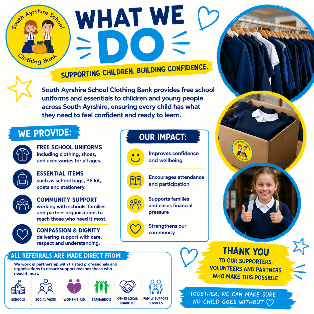 What South Ayrshire School Clothing Bank Does